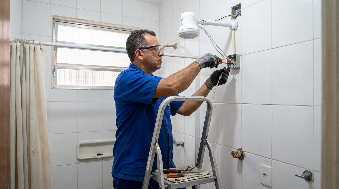 Instalação de Ducha e Aquecedor Elétrico