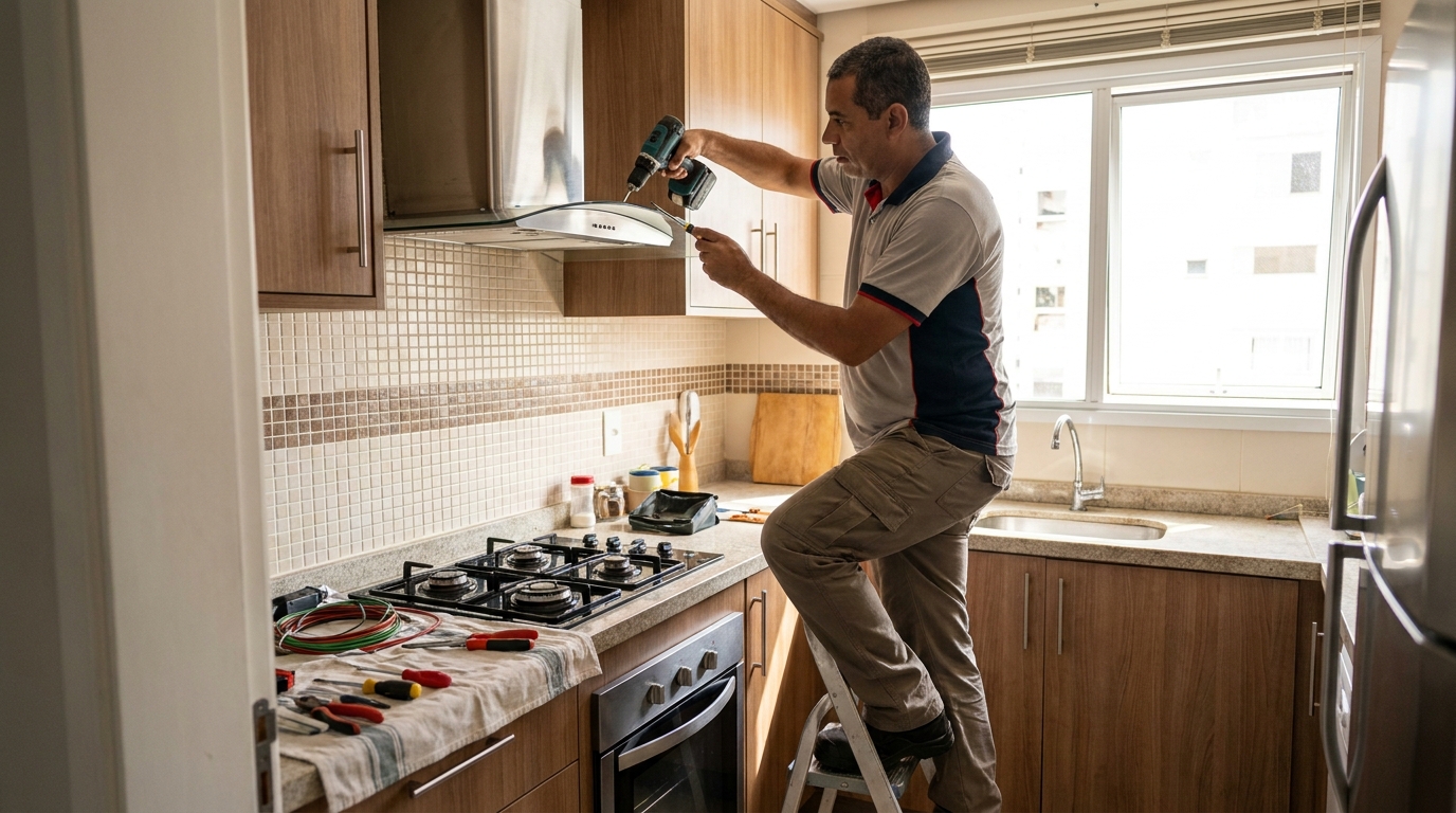 Instalação de Exaustor de Banheiro e Cozinha